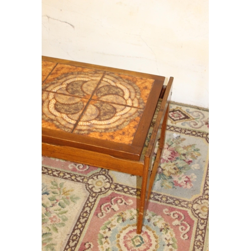 54 - RETRO TILED TOPPED COFFEE TABLE 
95 X 38 X 40CM