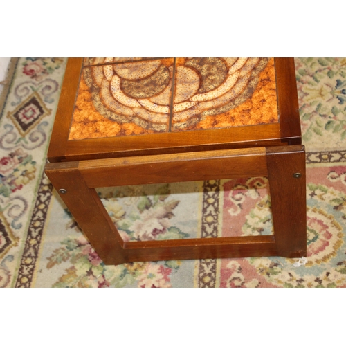 54 - RETRO TILED TOPPED COFFEE TABLE 
95 X 38 X 40CM