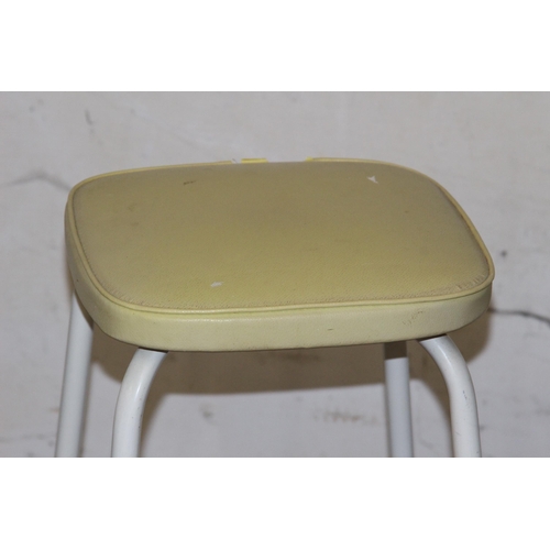 57 - PAIR OF RETRO 1950's KITCHEN STOOLS 
30 X 69CM