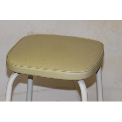 57 - PAIR OF RETRO 1950's KITCHEN STOOLS 
30 X 69CM