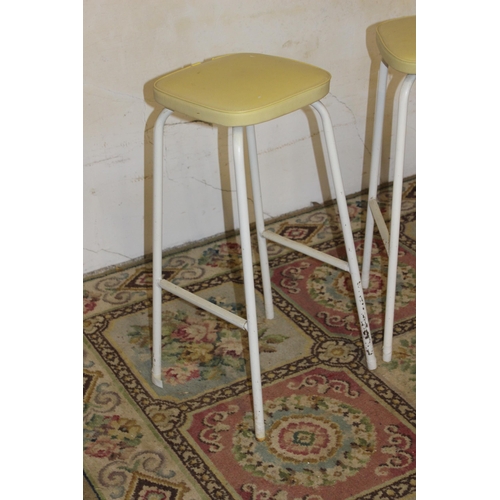 57 - PAIR OF RETRO 1950's KITCHEN STOOLS 
30 X 69CM