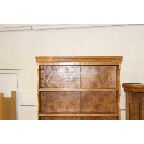 58 - PITCH PINE BOOKCASE AND DRESER - BOOKCASE MISSING THE CLIPS 
93 X 41 X 166CM