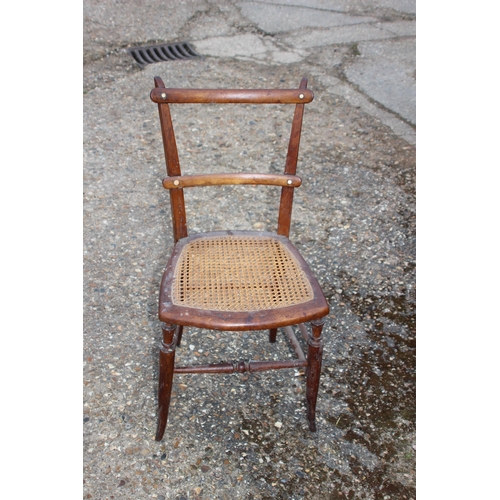 66 - 6 X VINTAGE MIXED CANE BASED CHAIRS