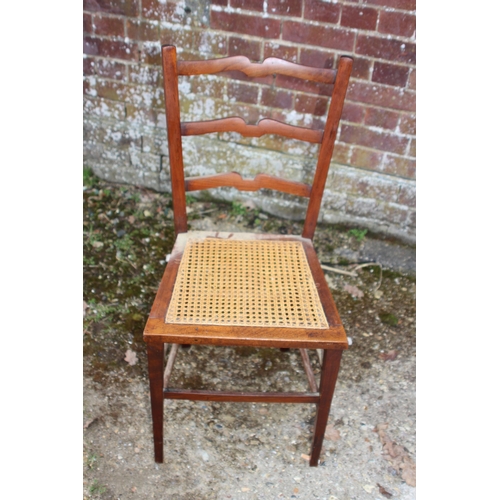 66 - 6 X VINTAGE MIXED CANE BASED CHAIRS