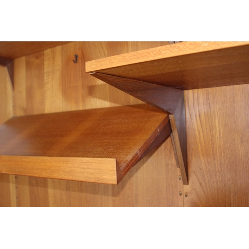 11 - 1960S DANISH KAI KRISTIANSEN - FM MOBLER TEAK WALL UNIT - OVERALL 160 X 50 X 120CM  4xUNITS 5xSHELVE... 