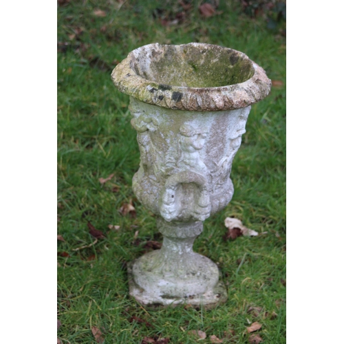 131 - 2 X STONE URNS - ONE A/F
33 X 53CM