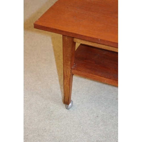 6 - 2 X TEAK RETRO COFFEE TABLES 
120 X 43 X 42CM