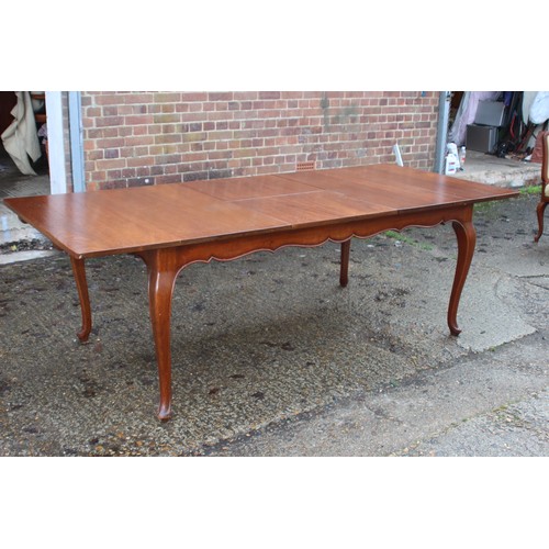 47 - EXTENDING DINING TABLE AND 8 CHAIRS 
244 X 107 X 76CM - 182 CLOSED