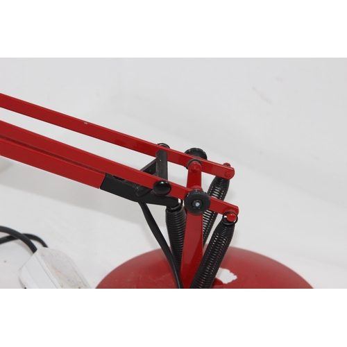 193 - BURNT ORANGE / RED ANGLEPOISE LAMP 
80CM