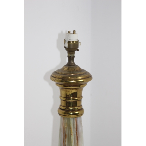 198 - VINTAGE ONYX AND BRASS LAMP
60CM