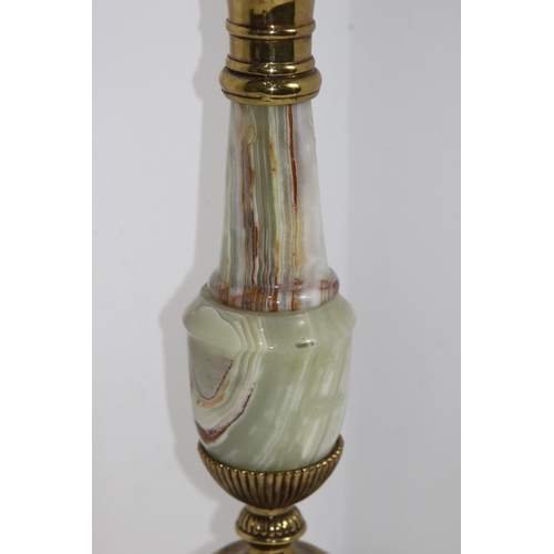 198 - VINTAGE ONYX AND BRASS LAMP
60CM