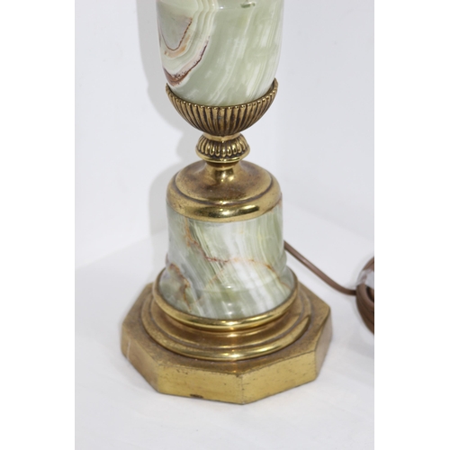 198 - VINTAGE ONYX AND BRASS LAMP
60CM