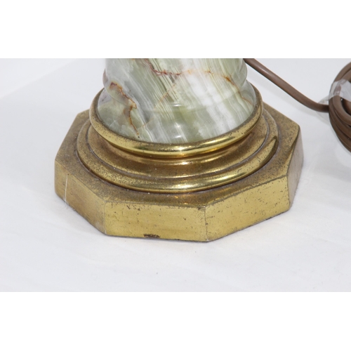 198 - VINTAGE ONYX AND BRASS LAMP
60CM