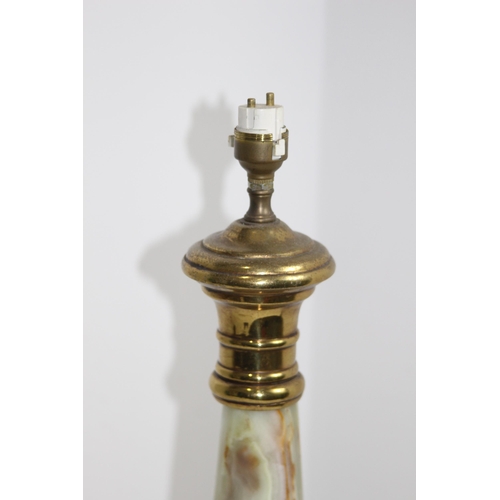 198 - VINTAGE ONYX AND BRASS LAMP
60CM