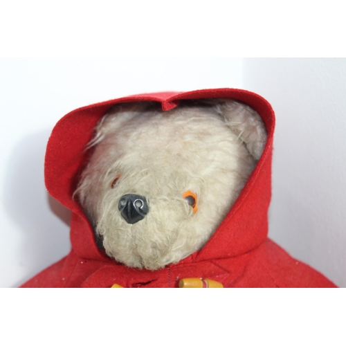 498 - RARE VINTAGE 1970'S GABRIELLE ENGLAND PADDINGTON BEAR - MISSING HIS HAT - RED COAT AND BLUE BOOTS 
4... 