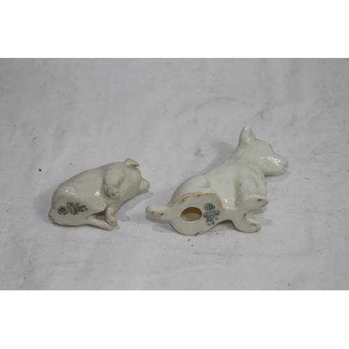 570 - 2 X BELLEEK ANIMALS
9CM