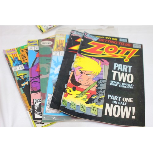 487 - QUANTITY OF VINTAGE COLLECTORS COMICS INCLUDING AVENGERS, ZOT, THE NAM ETC