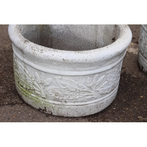 107 - PAIR OF LARGE STONE PLANTERS
45 X 27CM