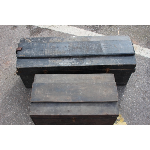 114 - 2 X VINTAGE PIGEON BOXES
78 X 29 X 33CM