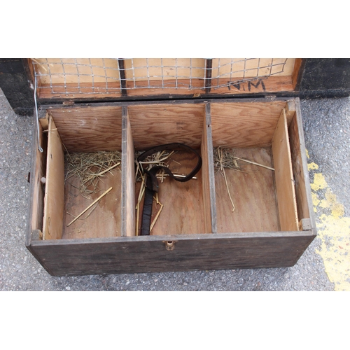 114 - 2 X VINTAGE PIGEON BOXES
78 X 29 X 33CM