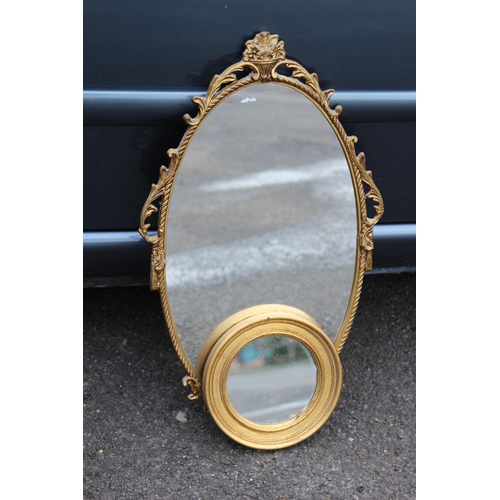 166 - 2 X ORNAMENTAL MIRRORS 
66CM