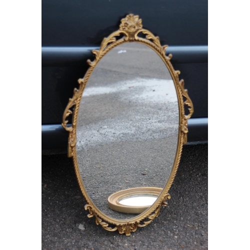 166 - 2 X ORNAMENTAL MIRRORS 
66CM