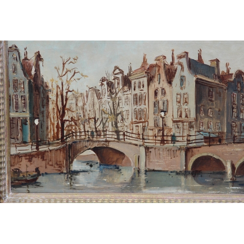 168 - SIGNED OIL ON CANVAS OF AMSTERDAM
96 X 56CM