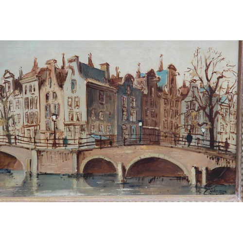 168 - SIGNED OIL ON CANVAS OF AMSTERDAM
96 X 56CM