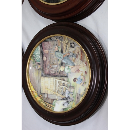 245 - LARGE QUANTITY OF ROYAL DOULTON FRAMED PICTURE PLATES