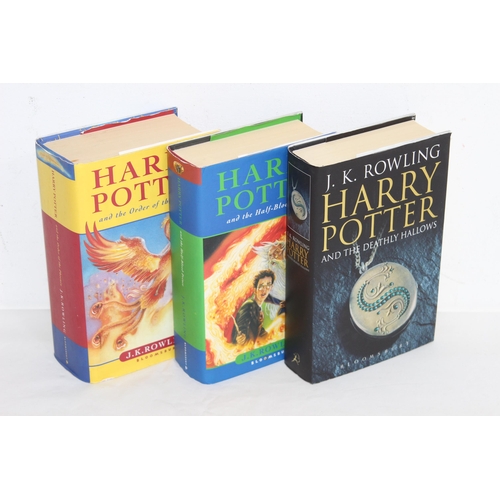 392 - 3x Harry Potter HARDBACK BOOKS - 2 ARE 1ST EDITION