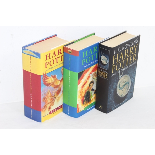 392 - 3x Harry Potter HARDBACK BOOKS - 2 ARE 1ST EDITION