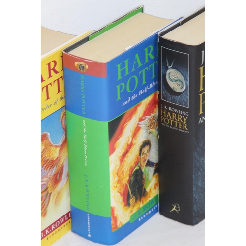 392 - 3x Harry Potter HARDBACK BOOKS - 2 ARE 1ST EDITION