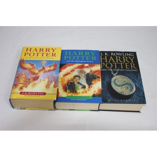 392 - 3x Harry Potter HARDBACK BOOKS - 2 ARE 1ST EDITION