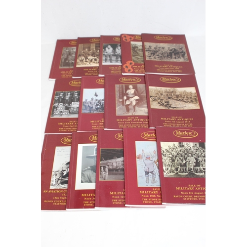 521 - QUANTITY OF MARLOWS MILITARY AUCTION CATALOGUES