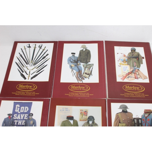 521 - QUANTITY OF MARLOWS MILITARY AUCTION CATALOGUES