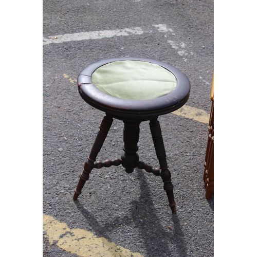 84 - ANTIQUE SWIVEL TOP STOOL AND NEST OF TABLES - TOP A/F
55 X 44CM