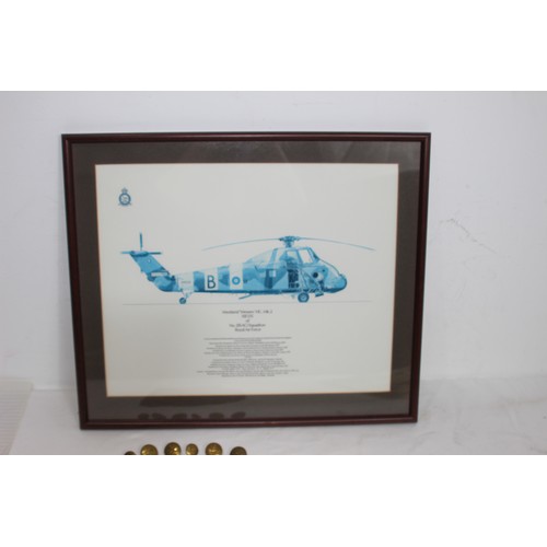 526 - Air Force PICTURE AND RAF SHIELD 
47 X 41CM