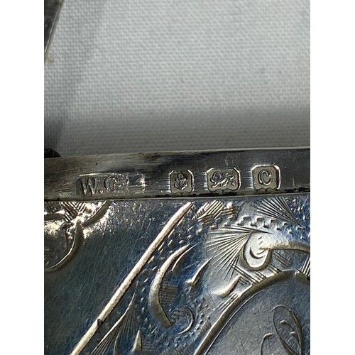 726 - LARGE SILVER VESTA CASE - BIRMINGHAM 1902