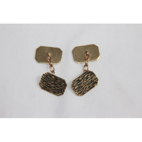 809 - 9CT GOLD CUFFLINKS - 8.25G