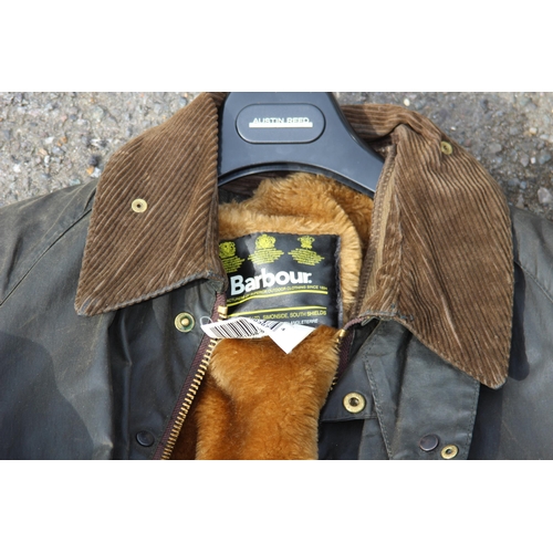 431 - BARBOUR BEAUFORT WAX JACKET WITH LINER AND ONE OTHER 
23CM