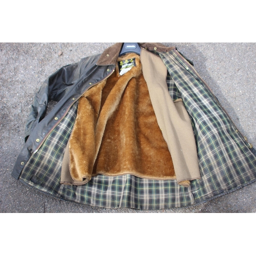 431 - BARBOUR BEAUFORT WAX JACKET WITH LINER AND ONE OTHER 
23CM