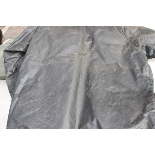 431 - BARBOUR BEAUFORT WAX JACKET WITH LINER AND ONE OTHER 
23CM