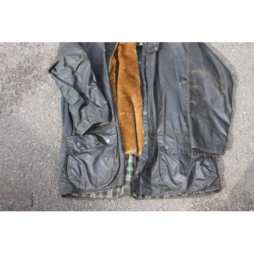 431 - BARBOUR BEAUFORT WAX JACKET WITH LINER AND ONE OTHER 
23CM