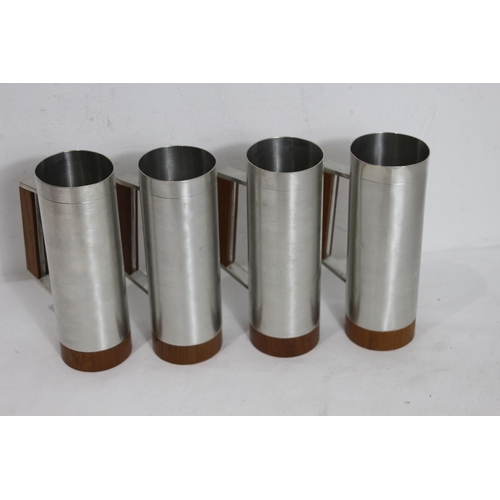 433 - 4 X PEWTER TANKARDS AND GERMAN SILVER PLATED TRAY
31 X 21CM