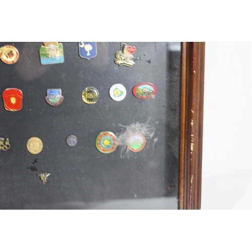 530 - FRAMED COLLECTION OF US MILITARY MEDALS, EMBLEMS, INSIGNIAS AND MIXED BADGES
60 X 46CM