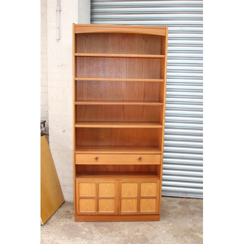 94 - RETRO NATHAN BOOKCASE AND UNIT 
88 X 27 X 194CM