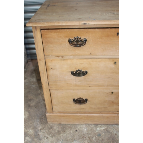 95 - VICTORIAN PINE CHEST OF DRAWERS 
92 X 53 X 78CM