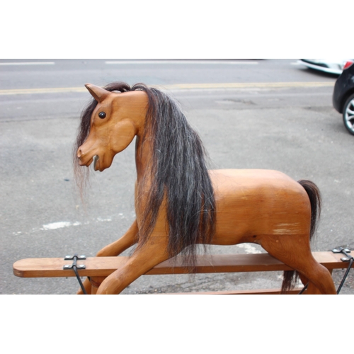 97 - VINTAGE ROCKING HORSE 
150 X 60 X 120CM