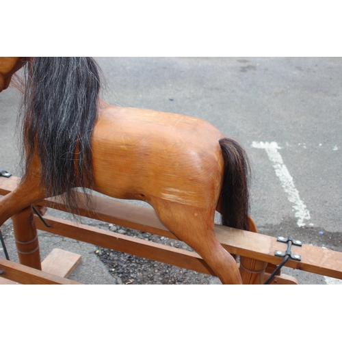 97 - VINTAGE ROCKING HORSE 
150 X 60 X 120CM