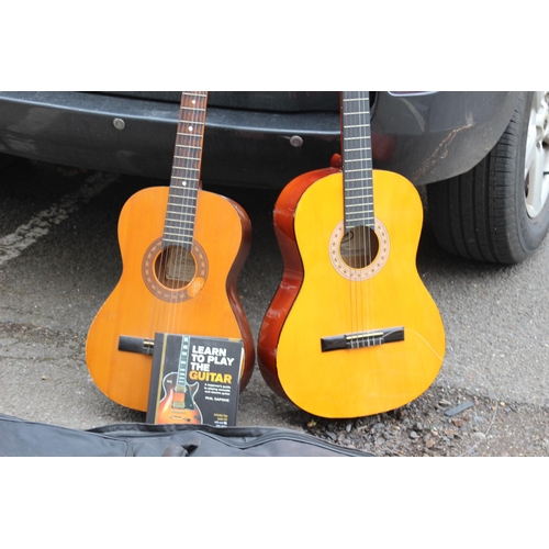 448 - 2 X GUITARS AND TEACHING BOOK